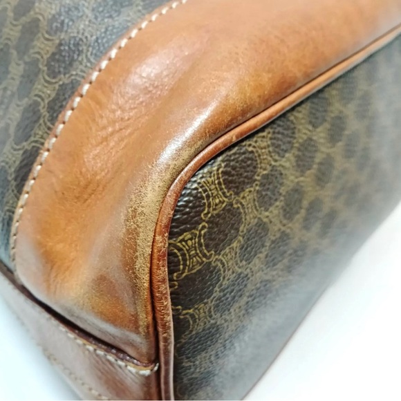 🏆💎💯 CELINE Shoulder Bag Leather PVC Brown - Picture 4 of 8